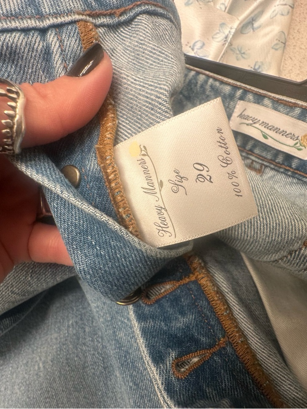 Heavy Manners ‘Babygirl Denim Original’ in Babygirl wash, size 29” - Picture 5 of 7